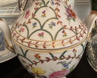 Hand-painted lidded bowl