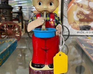 1950's Tin Litho Bubble Blower Boy (Made in Japan)