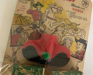 Hopalong Cassidy Movie and Viewer on Card