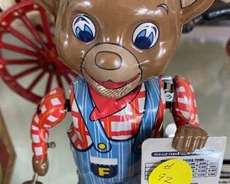 Fossil Tin Wind Up Bear