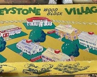 Keystone Wood Block Village in Box