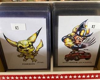 Assorted Character Cards (Pokemon, Wolverine)