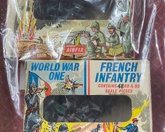 Vintage Airfix German and French Infantry Soldiers
