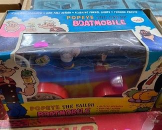 Popeye the Sailor Boatmobile in Original Box