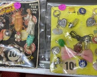 Assorted Gumball Prizes on Cards