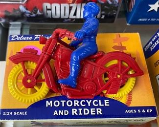 Deluxe Plastic Motorcycle and Rider
