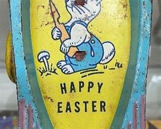 Wyandotte Happy Easter Tin Litho Miniature Wagon