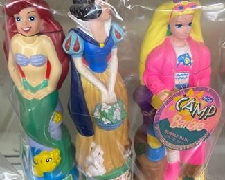 Assorted Bubble Bath/Soakies (Little Mermaid, Snow White, Barbie)