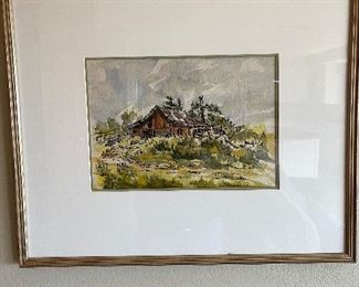 Watercolor Carole Barnes listed artist
