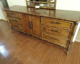 Vintage Faux Bamboo Bedroom Set by Century Furniture