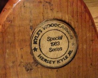 Hersey Kyle Jr carved duck decoy