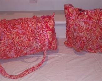 "Smalls" Areas:  Two separately priced matching VERA BRADLEY quilted bags are shown.  One for you and one for your BFF!     