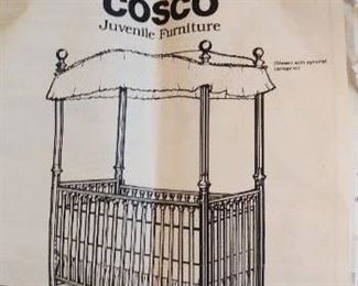 Lower Level:  This is the instruction manual to the brass bed previously shown.  It converts from a crib to a full bed.