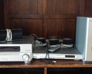 Lower Level:  Several PIONEER electronics include:  a PIONEER Audio-Multi-Chanel Receiver SX-315 (Dolby Digital) with 5 PIONEER surround speakers S-FCRW2500; a PIONEER DVD Player DV-285 with remote; and a PIONEER S-FCRW2500 Sub-woofer for a surround home theatre system.