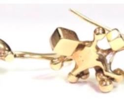 14k Peter Wreden style dangle earrings, 10 gms