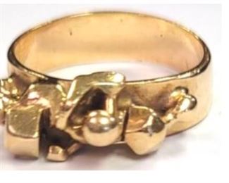 14k Peter Wreden style ring, 6.1 gms.