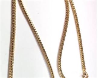 14 k gold herringbone chain, 16.3 gms,