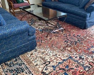 Hand made wool on cotton rug