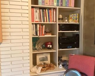 Cook books, books, Fitz and Floyd glass figurine