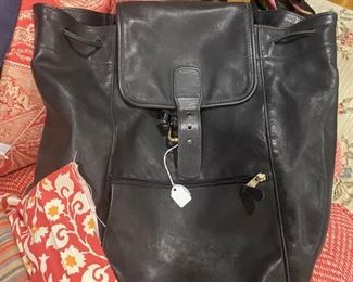 Coach leather backpack