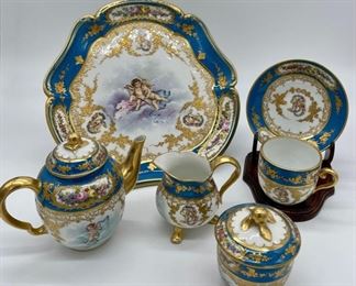 Sevres "Madame du Barry" Style Tea for One Set