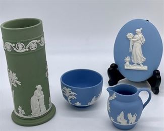 Group of Blue & Green Wedgwood Jasperware