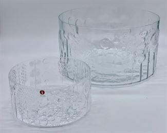 Group of Mid Century Modern Iittala Finland "Flora" Glass Bowls