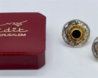 Sterling & Onyx Earrings