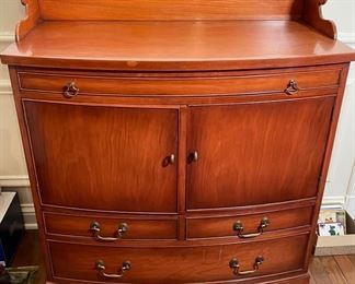 Mid Century Morganton Cherry Dry Sink Server Buffet 