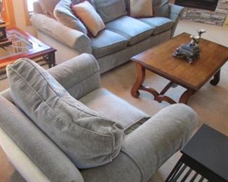 Stickley Sofa and Chair. Sofa is 90" long 40" deep and 35" high 