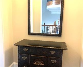 Drexel Heritage cabinet and mirror