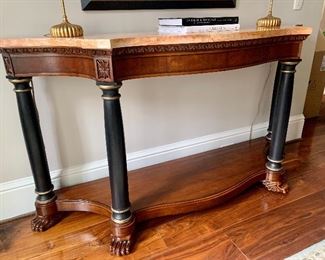 Century stone-top 6 ft. console table