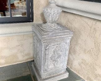 2 Frontgate faux-concrete waste cans (or storage)