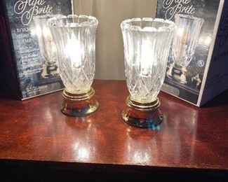 Crystal and brass Accent lamps