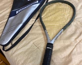Titanium tennis racket