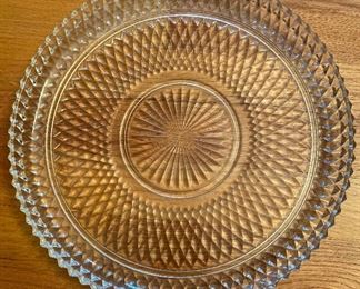 Vintage glass serving platter