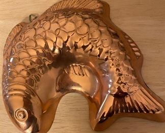 Copper decorative fish mold