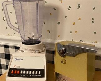 Vintage blender and can opener