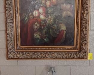 Large elegant oil on canvas with certificate.