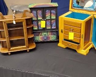 Small display case, jewelry boxes