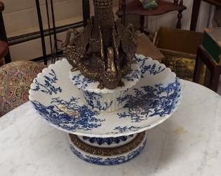 Blue and white center piece bowl