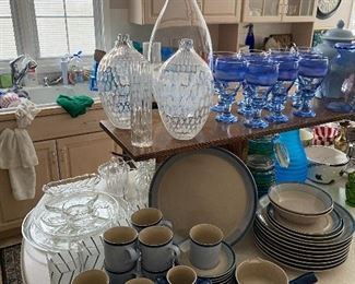 More Handblown Glass, Stoneware Dishes Set, Glass Platters and More!