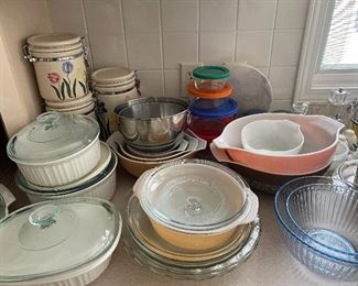 Baking Dishes, Mixing Bowls, Canisters
