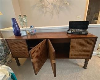 Buffet Cabinet with Doors Open