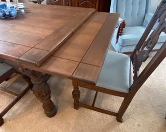 Built-In Leaf of Antique Dining Table