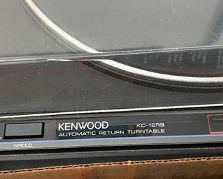 Label on Kenwood Record Player - KD-12RB Automatic Return Turntable