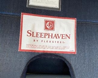 Label on the Striped Sleeper Loveseat