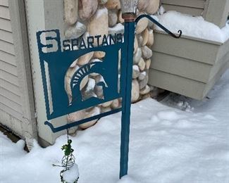 Michigan State Spartan Outdoor Décor/ Plant Hook