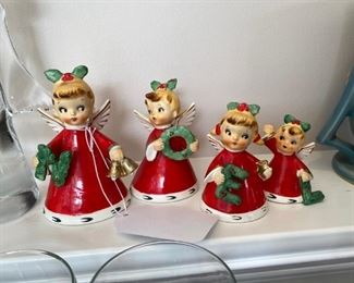 Vintage Napco Christmas Angels Set of 4