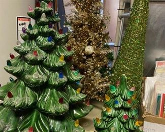 Vintage Ceramic Trees, Holiday Decor